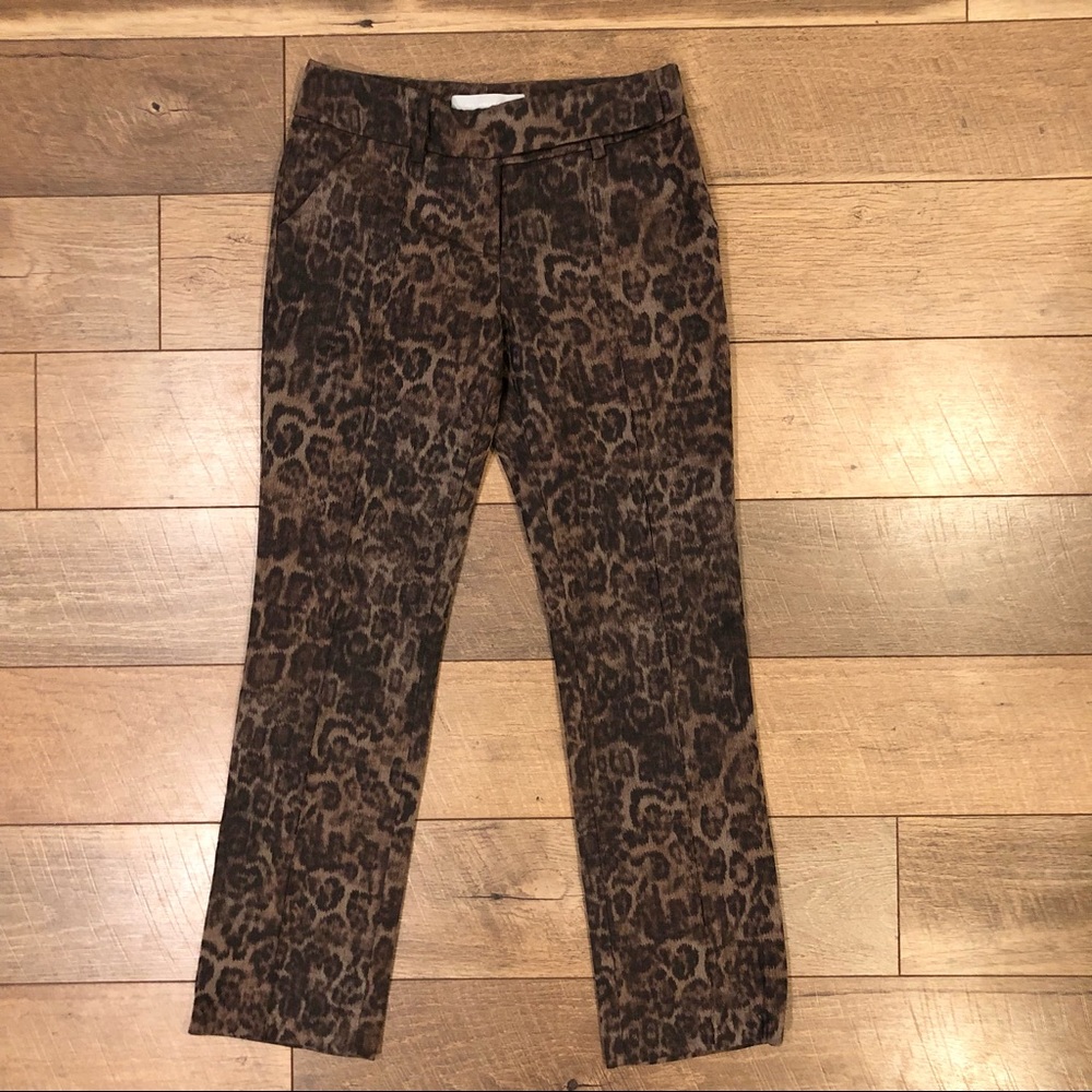 Alexander Wang Cheetah Leopard Print Wool Pants